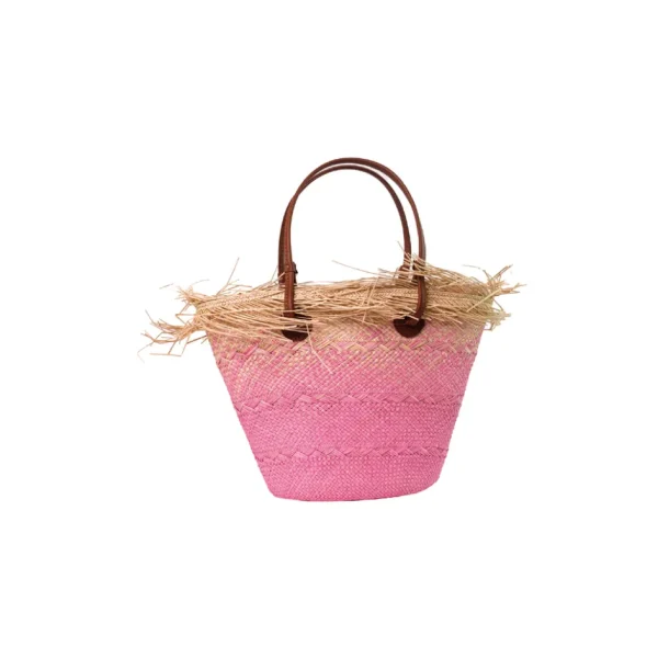 Handbags-Sensi Studio Baby Ombré Basket with Frayed border