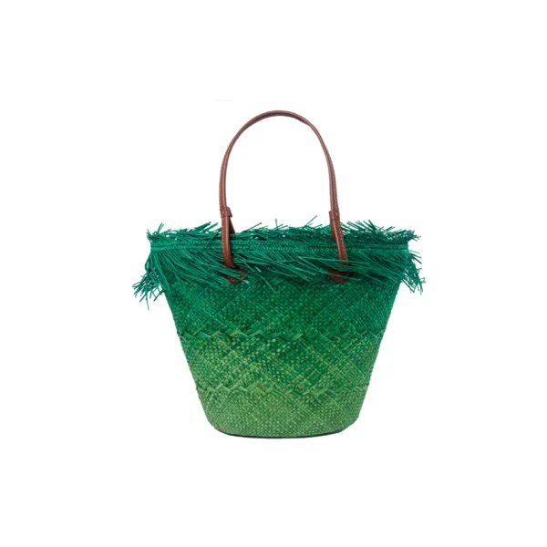 Handbags-Sensi Studio Baby Ombré Basket with Frayed border