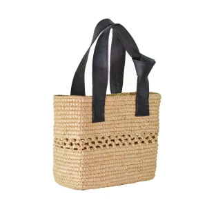 Handbags-Sensi Studio Canasta Calada With Leather Handle and Tied Detail