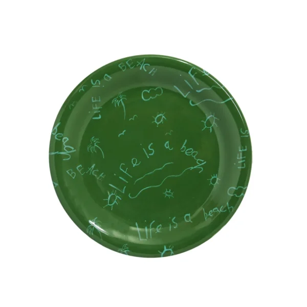 Home-Sensi Studio Ceramic Quarter Plate/Dessert Dish “Life is a Beach” (Set of 4)