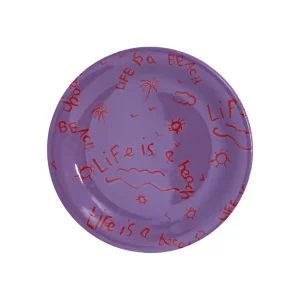 Home-Sensi Studio Ceramic Quarter Plate/Dessert Dish “Life is a Beach” (Set of 4)