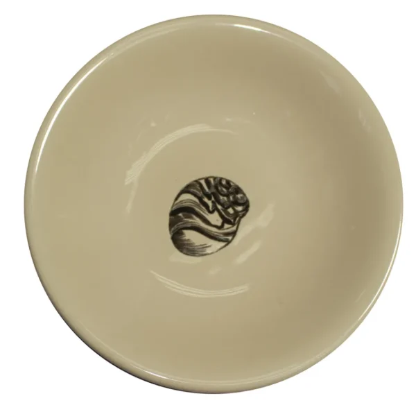 Home-Sensi Studio Ceramic Tea Cup & Tea Plate “Conchas de la Isla Cream” (Set of 4)