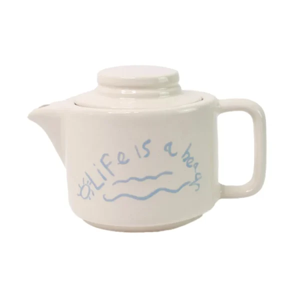 Home-Sensi Studio Ceramic Teapot “Life is a Beach” (Set of 2)