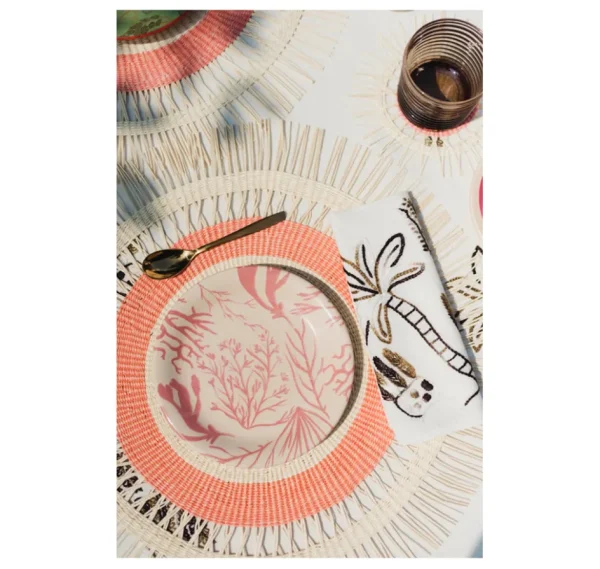 Home-Sensi Studio Dinner Plate “Corales de la Isla” (Set of 4)