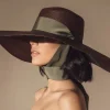 Women's Panama Hats-Sensi Studio Extra Long Brim Cordovan