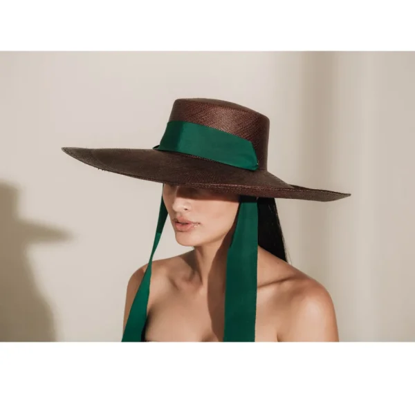 Women's Panama Hats-Sensi Studio Extra Long Brim Cordovan
