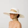 Women's Panama Hats-Sensi Studio Extra Long Brim Frayed Cordovan With Adjustable Ribbon