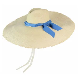Women's Panama Hats-Sensi Studio Extra Long Brim Panama Hat With Frayed Edges