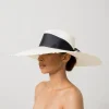 Women's Panama Hats-Sensi Studio Frayed Aguacate Hat Extra Long Brim