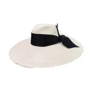 Women's Panama Hats-Sensi Studio Frayed Aguacate Hat Extra Long Brim
