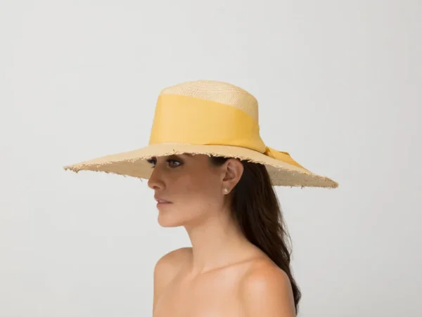Women's Panama Hats-Sensi Studio Frayed Aguacate Hat Extra Long Brim