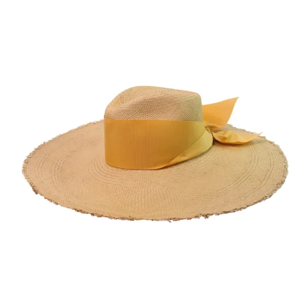 Women's Panama Hats-Sensi Studio Frayed Aguacate Hat Extra Long Brim