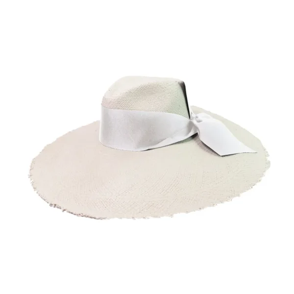 Women's Panama Hats-Sensi Studio Frayed Aguacate Hat Extra Long Brim