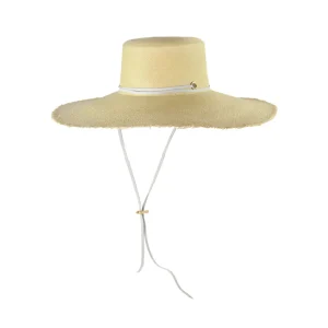 Women's Panama Hats-Sensi Studio Frayed Cordovan Extra Long Brim Hat