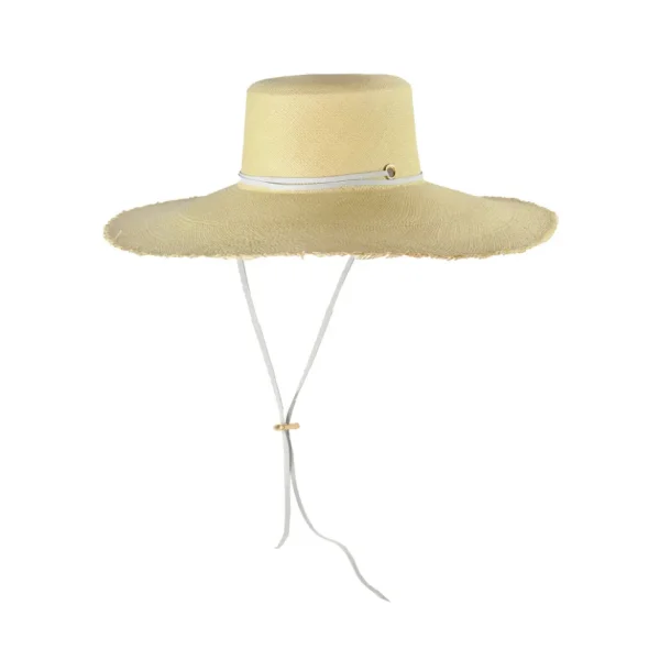 Women's Panama Hats-Sensi Studio Frayed Cordovan Extra Long Brim Hat