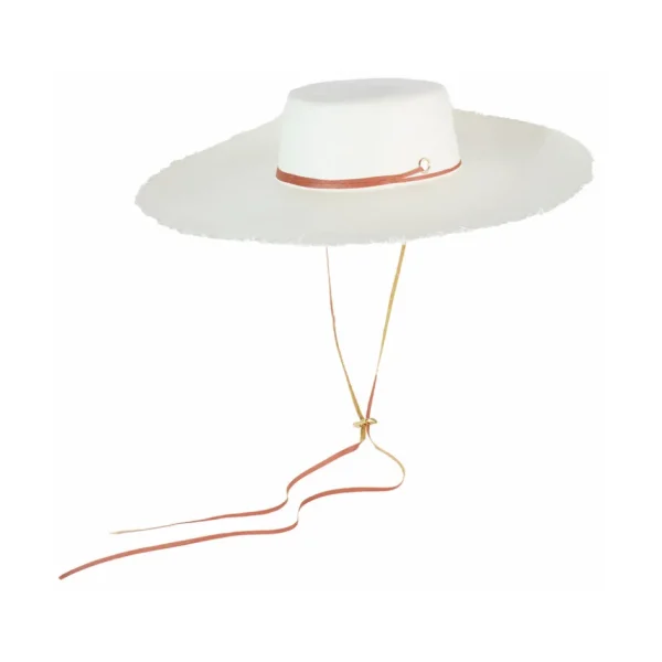 Women's Panama Hats-Sensi Studio Frayed Cordovan Extra Long Brim Hat