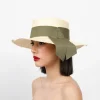 Women's Panama Hats-Sensi Studio Frayed Cordovan Long Brim Hat
