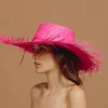 Women's Panama Hats-Sensi Studio Frayed Hippie Beach Hat