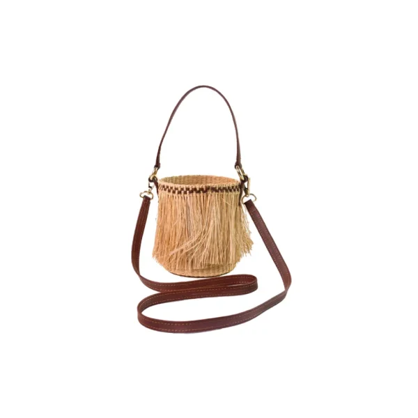 Handbags-Sensi Studio Frayed Mini Bucket
