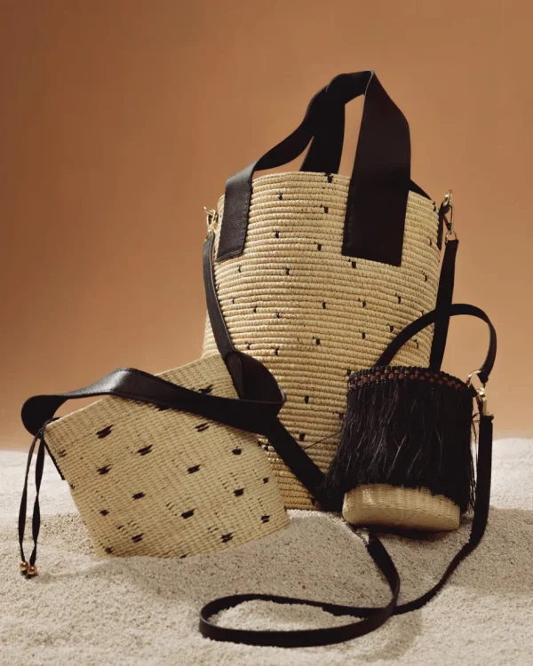 Handbags-Sensi Studio Frayed Mini Bucket
