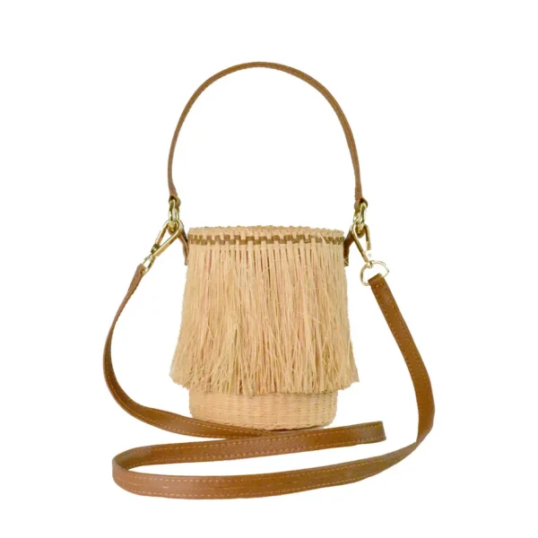 Handbags-Sensi Studio Frayed Mini Bucket