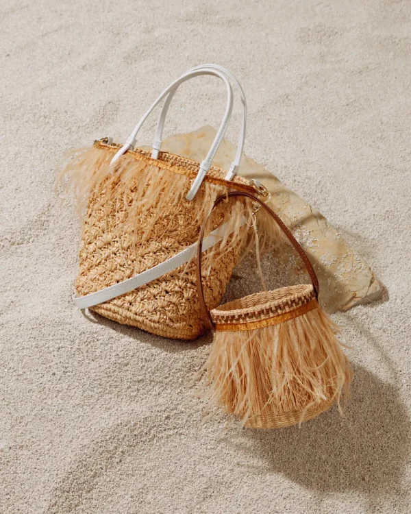 Handbags-Sensi Studio Frayed Mini Bucket