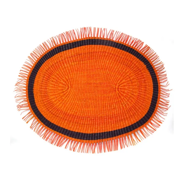 Home-Sensi Studio Frayed Oval Placemat (Set of 4 units)