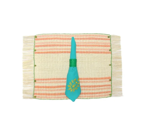 Home-Sensi Studio Frayed Rectangular Placemat
