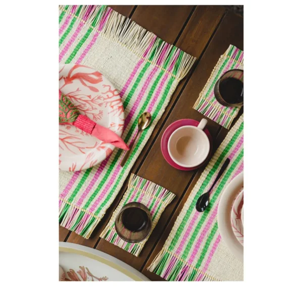 Home-Sensi Studio Frayed Rectangular Placemat (Set of 2)