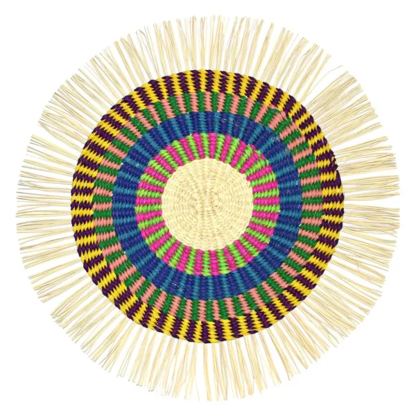 Home-Sensi Studio Frayed Round Placemat (Set of 2 units)