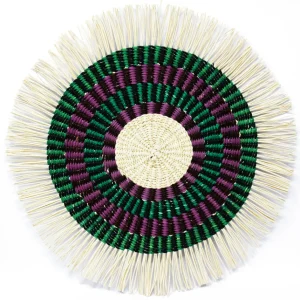 Home-Sensi Studio Frayed Round Placemat (Set of 2 units)