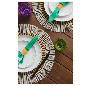 Home-Sensi Studio Frayed Round Placemat (Set of 2 units)