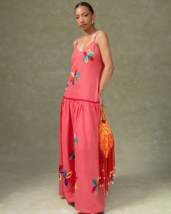 Rtw-Sensi Studio Hand Embroidered Flower Dress