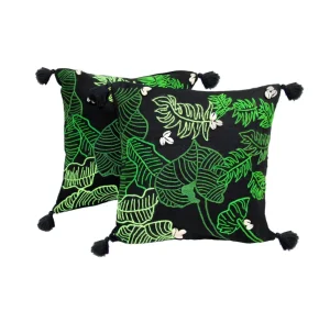 Home-Sensi Studio Hand Embroidered Linen Cushion Lining (Set of 2 Units)