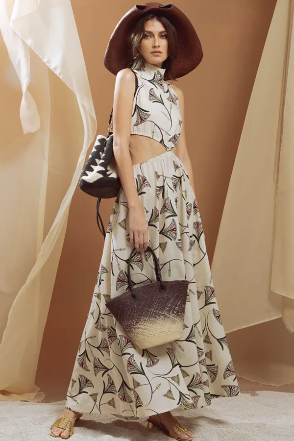 Rtw-Sensi Studio High Neck Cut Out Maxi Dress