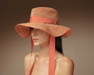 Women's Panama Hats-Sensi Studio Hippie Crochet Long Brim