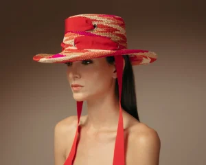 Women's Panama Hats-Sensi Studio Hippie Crochet Long Brim