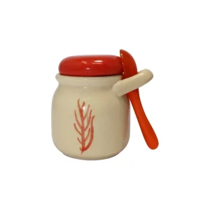Home-Sensi Studio Jar & Spoon "Corales de la Isla" (Set of 2)