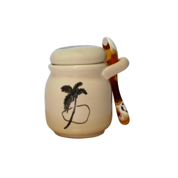 Home-Sensi Studio Jar & Spoon "Trazos Sicilia" (Set of 2)