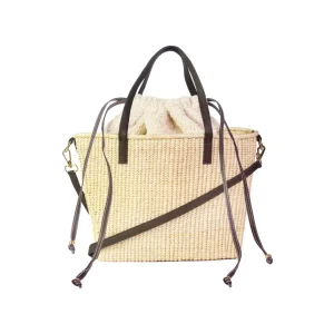 Handbags-Sensi Studio Leather Handle Canasta