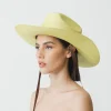 Women's Panama Hats-Sensi Studio Llano Texas Long Brim With Ribbon and Leather Band