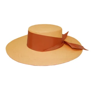 Women's Panama Hats-Sensi Studio Long Brim Cordovan Hat