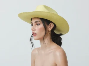 Women's Panama Hats-Sensi Studio Long Brim Texas Hat With Tucuman