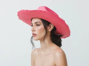 Women's Panama Hats-Sensi Studio Long Brim Texas Hat With Tucuman