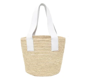 Handbags-Sensi Studio Maxi Tote Woven Straw With Leather Handle