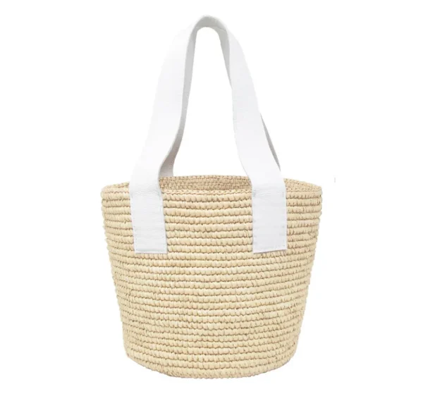 Handbags-Sensi Studio Maxi Tote Woven Straw With Leather Handle