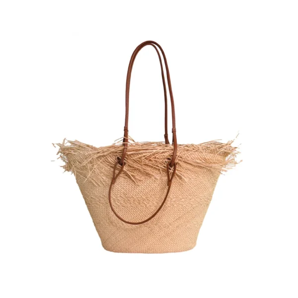 Handbags-Sensi Studio Medium Basket with Frayed Border