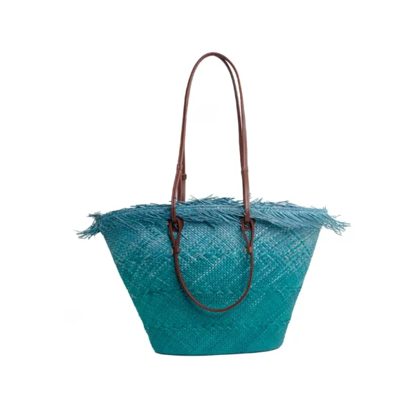 Handbags-Sensi Studio Medium Basket with Frayed Border