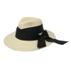 Women's Panama Hats-Sensi Studio Panama Hat Double Twist With Bow Band