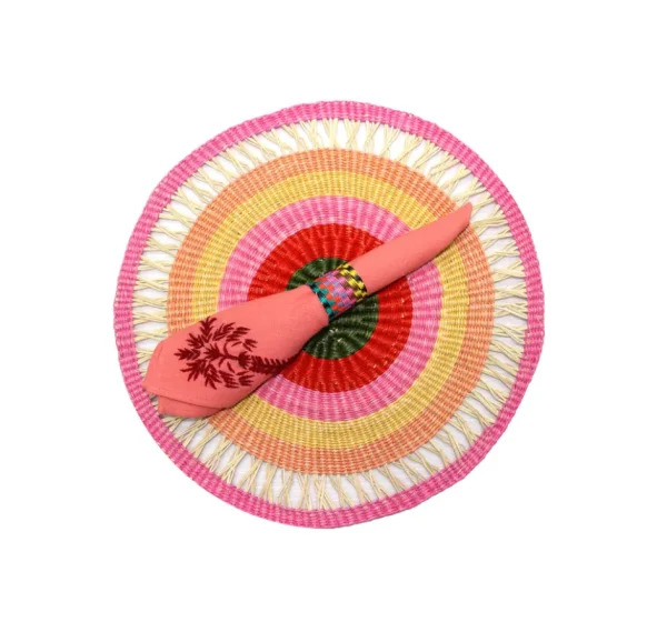 Home-Sensi Studio Round Placemat Pink Tones (Set of 2 Units)